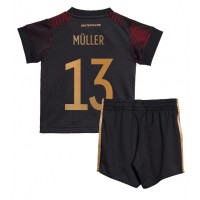 Fotbalové Dres Německo Thomas Muller #13 Dětské Venkovní MS 2022 Krátký Rukáv (+ trenýrky)